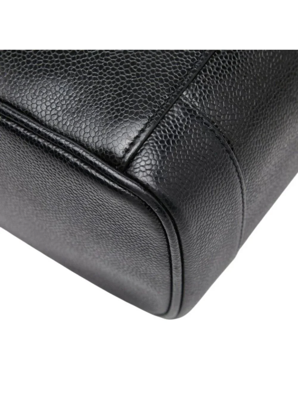 Chanel CC Logo Vanity Bag Handbag Black Caviar Leather - Picture 6 of 10